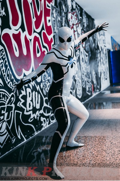 Male 'White Steppe' Spidey Catsuit