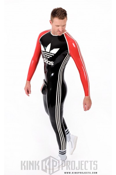 Male 'Adi' Round Neck Latex Catsuit