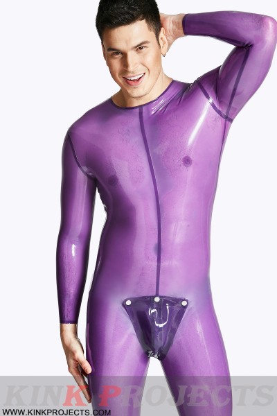 Male Codpiece Neck Entry Catsuit 