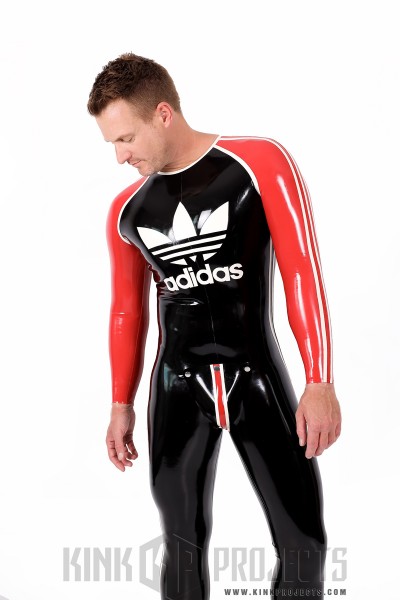 Male 'Adi' Round Neck Latex Catsuit