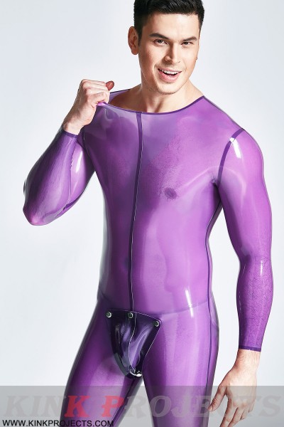 Male Codpiece Neck Entry Catsuit 