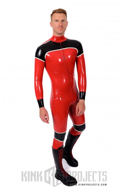 Male 'Orbiton' Front-Zip Latex Catsuit