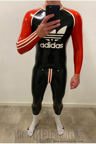 Male 'Adi' Round Neck Latex Catsuit