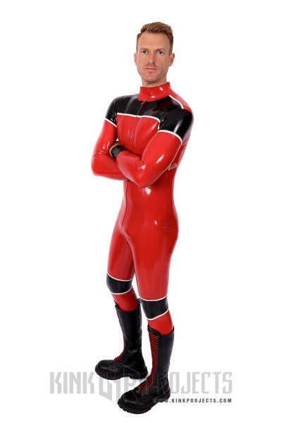 Male 'Orbiton' Front-Zip Latex Catsuit