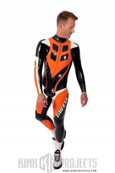 Male 'Speedster' MotoGP Style Latex Motorcycle Suit