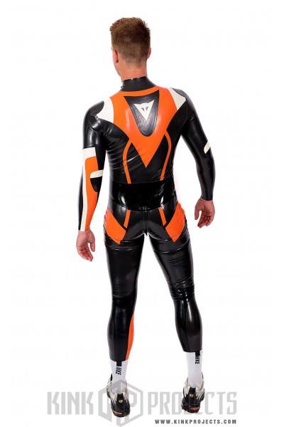 Male 'Speedster' MotoGP Style Latex Motorcycle Suit