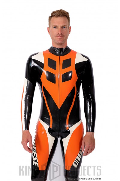 Male 'Speedster' MotoGP Style Latex Motorcycle Suit