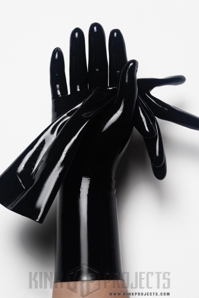 Black Classic Short Molded Latex Gloves