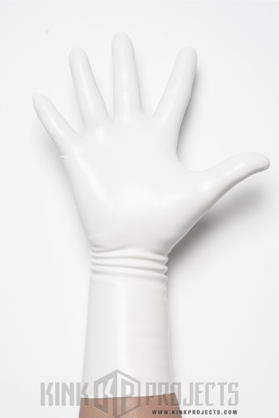 White Classic Short Molded Latex Gloves