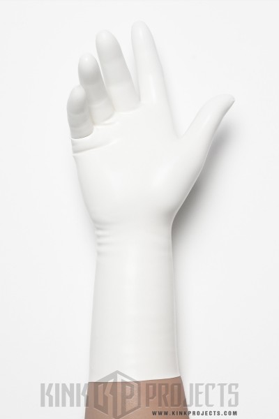White Classic Short Molded Latex Gloves