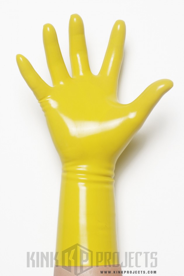 Yellow Classic Short Molded Latex Gloves