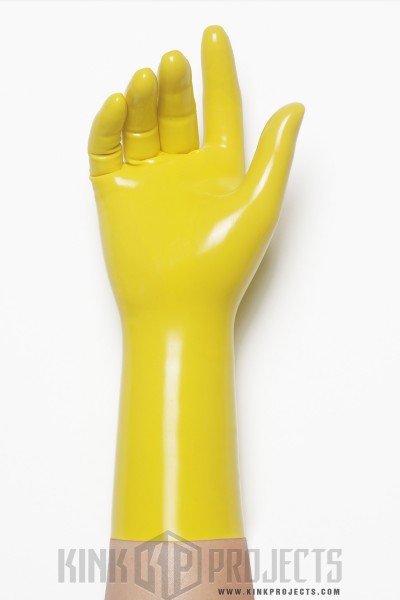 Yellow Classic Short Molded Latex Gloves