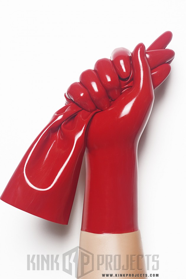 Red Classic Short Molded Latex Gloves