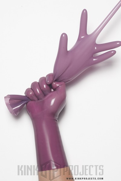 Translucent Lilac Classic Short Molded Latex Gloves