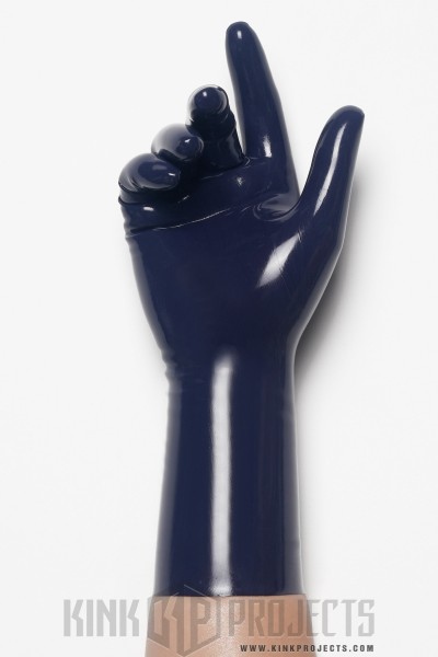Dark Blue Classic Short Molded Latex Gloves