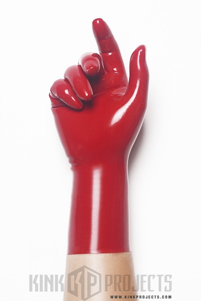 Red Classic Short Molded Latex Gloves