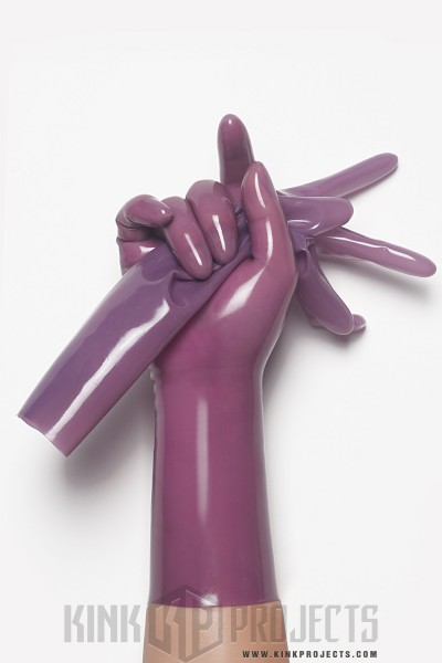 Translucent Lilac Classic Short Molded Latex Gloves