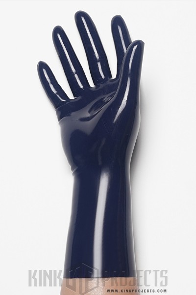 Dark Blue Classic Short Molded Latex Gloves