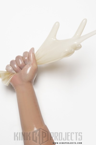 Translucent Natural Classic Short Molded Latex Gloves