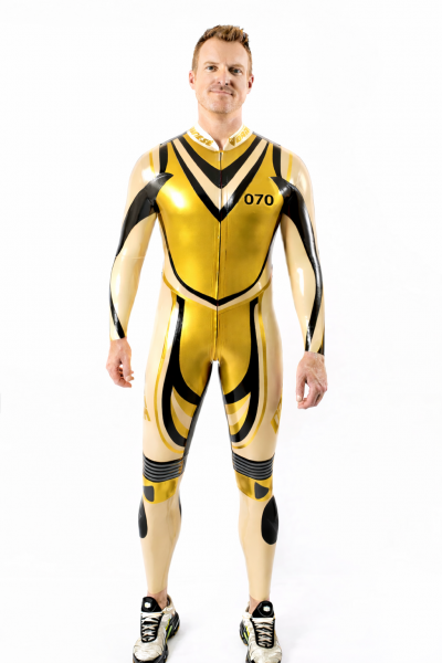 Male 'Trackster' MotoGP Style Latex Suit-modification