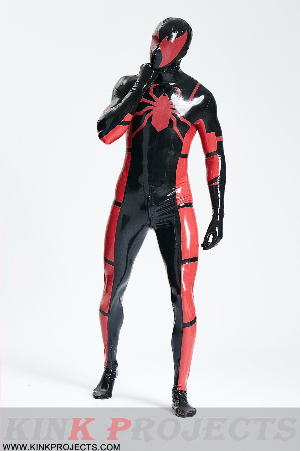 Male 'Red Venom-Man' Rubber Catsuit